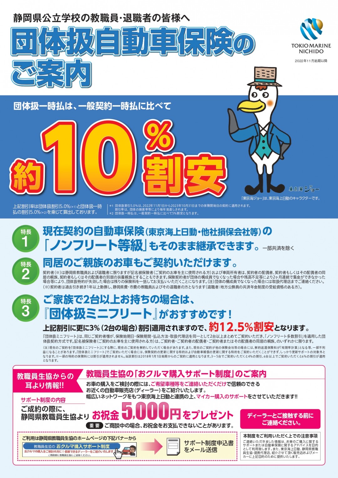 10％割安な自動車保険